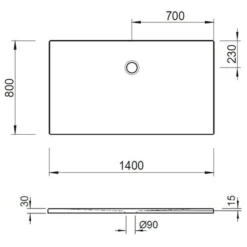 Kronenbach Cube Mineralguss-Duschwanne 140 X 80 Cm -Kronenbach kronenbach duschwannen cube mineralguss 140 x 4038615