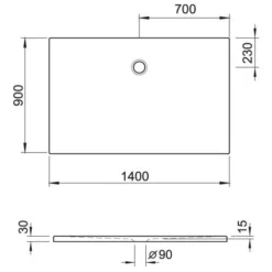 Kronenbach Cube Mineralguss-Duschwanne 140 X 90 Cm Mit Antislip -Kronenbach kronenbach duschwannen cube mineralguss 140 x 4038621