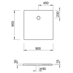 Kronenbach Cube Mineralguss-Duschwanne 90 X 90 Cm Mit Antislip -Kronenbach kronenbach duschwannen cube mineralguss 90 x 4038635