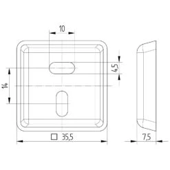 Kronenbach Quara Glashalter -Kronenbach kronenbach eckiger glashalter strata 3566645