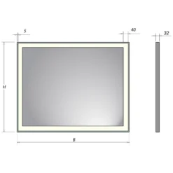 Kronenbach Day Lichtspiegel 70 X 70 Cm Mit LED-Beleuchtung -Kronenbach kronenbach lichtspiegel day 70 x cm 4268764