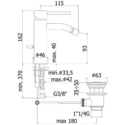 Kronenbach Lima 2.0 White Bidet-Einhebelmischer -Kronenbach kronenbach lima 2 white bidet einhebelmischer 3863123