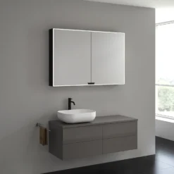 Kronenbach Cube Spiegelschrank 120 X 80 Cm Mit Umlaufender LED-Beleuchtung, Aufputz