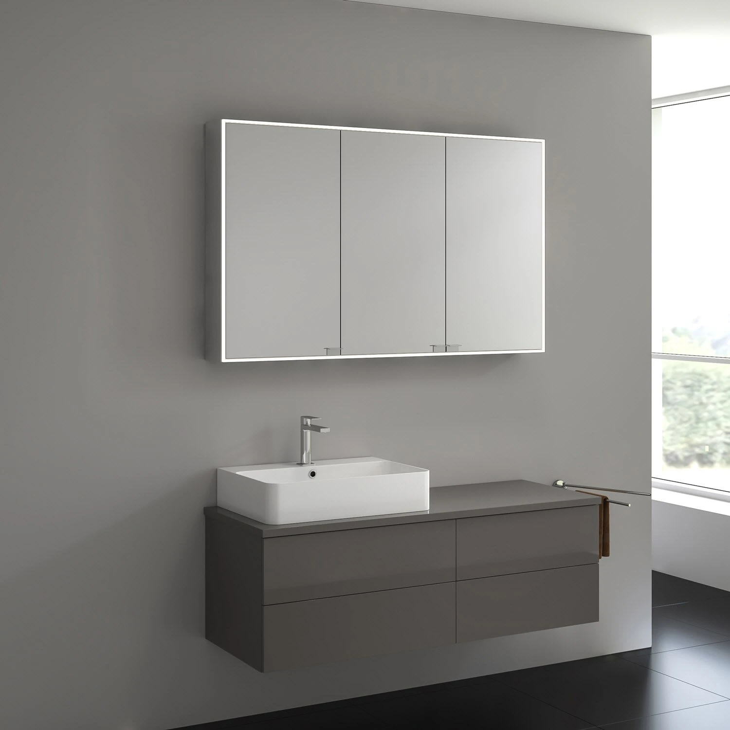 Kronenbach Cube Spiegelschrank 130 x 80 cm mit umlaufender LED-Beleuchtung, Aufputz Kronenbach Cube Spiegelschrank 130 X 80 Cm Mit Umlaufender LED-Beleuchtung, Aufputz -Kronenbach kronenbach spiegelschraenke cube spiegelschrank 130 x 4842125