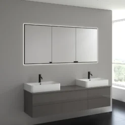 Kronenbach Cube Spiegelschrank 182 X 82 Cm Mit Umlaufender LED-Beleuchtung, Unterputz