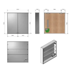 Kronenbach Cube Spiegelschrank 80 X 80 Cm Mit Umlaufender LED-Beleuchtung, Aufputz 3 Kronenbach Cube Spiegelschrank 80 X 80 Cm Mit Umlaufender LED-Beleuchtung, Aufputz -Kronenbach kronenbach spiegelschraenke cube spiegelschrank 80 x 4842242