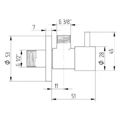 Kronenbach Design-Eckventil 2.0 Rund