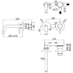 Kronenbach Lima 2.0 Black Waschtisch-Wandarmatur 17,5 Cm Inkl. Grundkörper 3 Kronenbach Lima 2.0 Black Waschtisch-Wandarmatur 17,5 Cm Inkl. Grundkörper -Kronenbach marken kronenbach badarmaturen lima 2 0 waschtisch kronenbach lima 2 0 black waschtisch wandarmatur 17 5 cm kopie 6439066