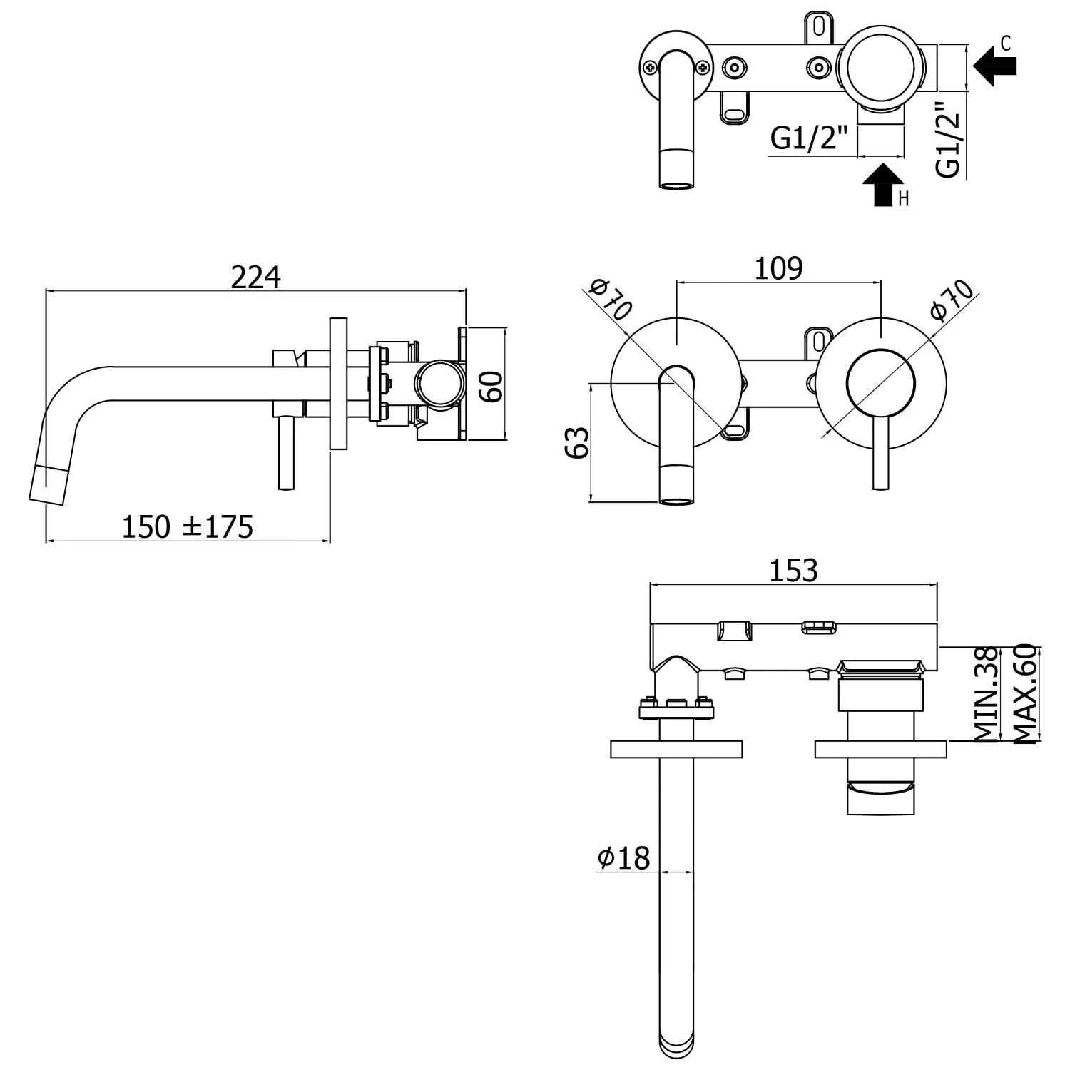 Kronenbach Lima 2.0 Black Waschtisch-Wandarmatur 17,5 cm inkl. Grundkörper Kronenbach Lima 2.0 Black Waschtisch-Wandarmatur 17,5 Cm Inkl. Grundkörper -Kronenbach marken kronenbach badarmaturen lima 2 0 waschtisch kronenbach lima 2 0 black waschtisch wandarmatur 17 5 cm kopie 6439066